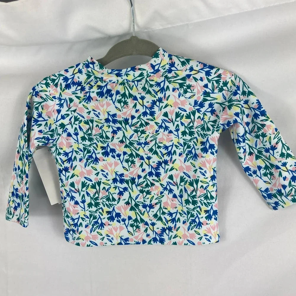 NWT Tucker & Tate Girls Swimwear Sprigs Ruffle Top 3M